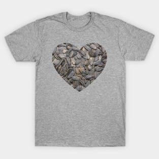 Sunflower Seeds Snack Food Photograph Heart T-Shirt